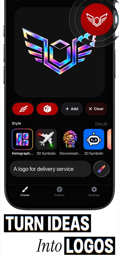 Logoly logo creation workspace